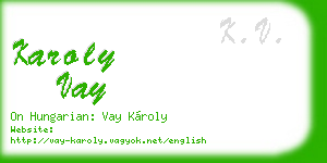 karoly vay business card